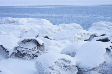日本 北海道 網走 流氷 