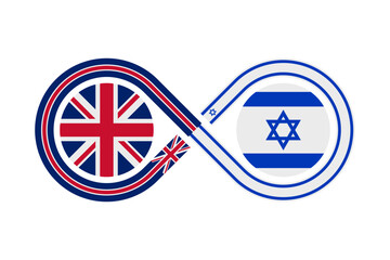 unity concept. english and hebrew language translation icon. vector illustration isolated on white background - obrazy, fototapety, plakaty