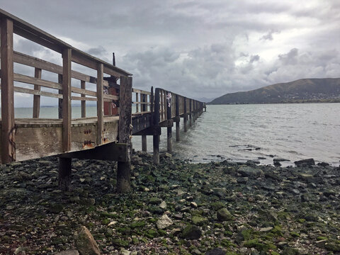 Abandoned Jetty. Candlestick Point. San Francisco, California.