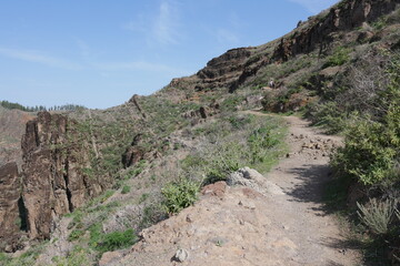 Wanderweg bei Tejeda auf Gran Canaria