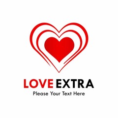 Love extra design logo template illustration