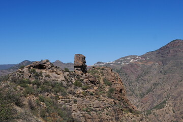 Fototapeta na wymiar Fels in der Caldera de Tejeda auf Gran Canaria