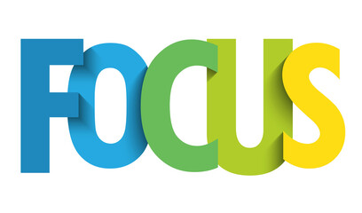 FOCUS colorful vector typography banner