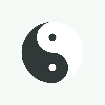 Yin yang, ying icon vector symbol isolated 