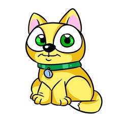 small cat animal illustration cartoon character