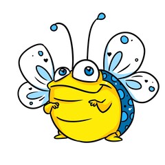 small butterfly beetle insect animal illustration cartoon character