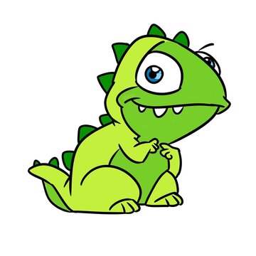 dinosaur reptile animal small illustration cartoon character
