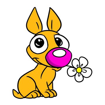 Funny dog animal parody joke illustration cartoon character