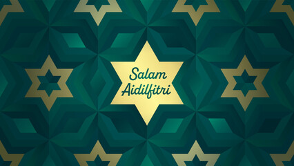 Islamic pattern with contemporary treatment for Hari Raya Aidilfitri
