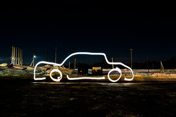 car in night