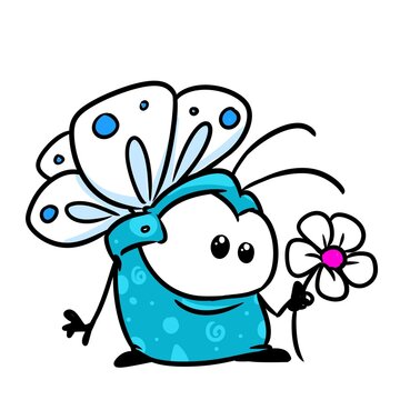 small beetle insect butterfly illustration cartoon character