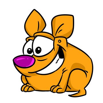 Dog animal parody smile illustration cartoon character