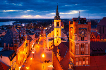 Architecture of the old town in Torun at dusk, Poland. © Patryk Kosmider