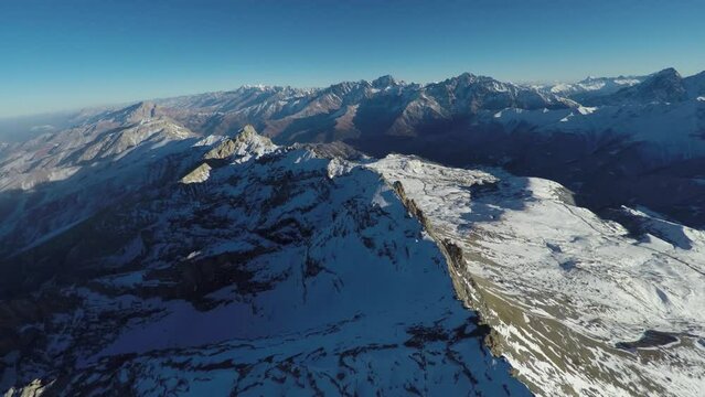 Caucasus, Ossetia. Alagir Gorge. Views over the top of Mount Kionkhokh.