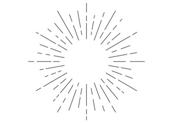 Obraz premium 白黒のサンバーストフレーム