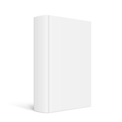 Naklejka premium Vector mockup of standing book with blank cover