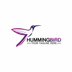 Obraz premium Hummingbird logo design vector template