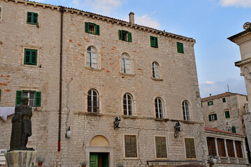 Sibenik,Croatia; - september 5 2021 : picturesque city centre