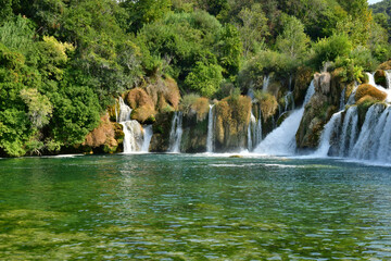 Croatia; Sibenik - september 5  2021 : picturesque National Park of  Krka