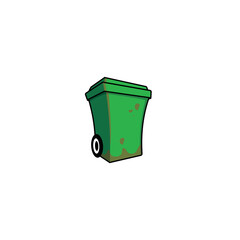 Trash Bin logo or icon design