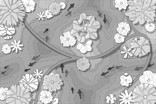 top view tree vector set for architectural and landscape design.