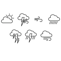 cloud weather icon set