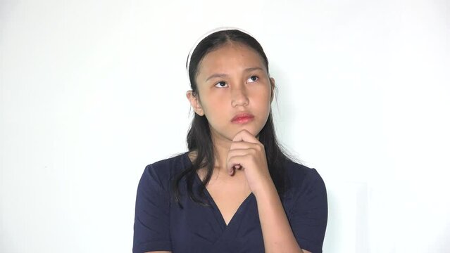 A Teenage Asian Girl Thinking