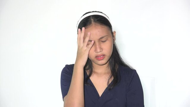 A Stressed Teenage Asian Female