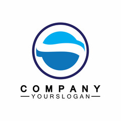 Letter S Circle Logo Vector Design Template