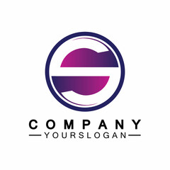 Letter S Circle Logo Vector Design Template