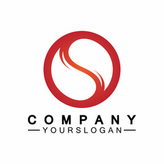Letter S Circle Logo Vector Design Template