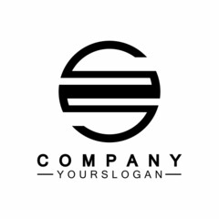 Letter S Circle Logo Vector Design Template