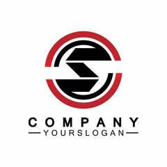 Letter S Circle Logo Vector Design Template