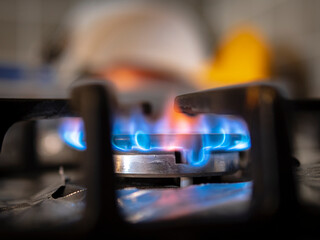 close up of a gas stove