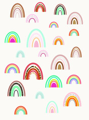 Modern vector illustration with colorful rainbow.These elements can be used for postcards,backgrounds,congratulations.EPS10

