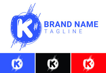 K letter new logo and icon design