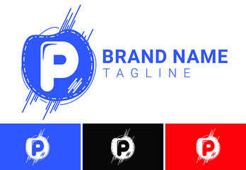 P letter new logo and icon design