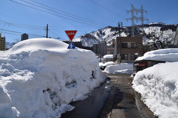 The view of Niigata in winter