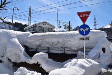 The view of Niigata in winter