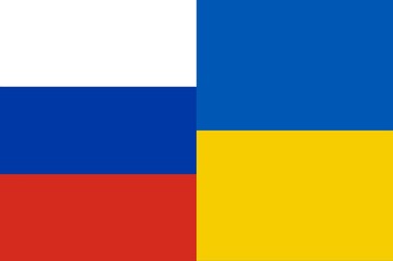 Country flag Ukrainian Russian 