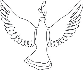 Illustration concept present peace world. Vector illustrate. International peace:  dove with branch world .