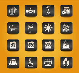 Power generation industry icons
