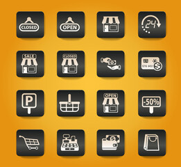 shop icon set