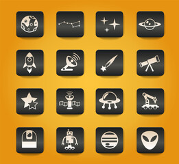 space icon set