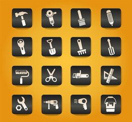 work tools icon set