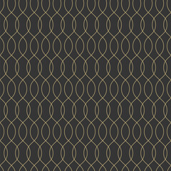 Art deco green pattern. Ellipse abstract background. Geometric line shape. Vector stock illustration