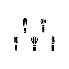 Whisk Icon Set Vector Illustration