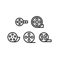 Film Icon Set Vector Illustration