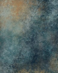 Abstract dark blue orange grunge watercolor dirty background 