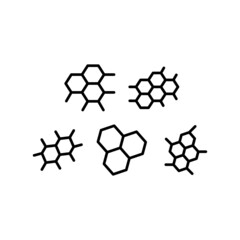 Obraz premium Molecule Icon Set Vector Illustration